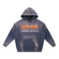 Vintage Washed Frayed Fleece Hoodie